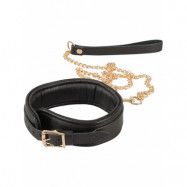 ZADO: Wild Thing, Leather Collar and Leash, svart