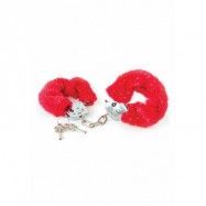 FETISH FANTASY FANCY FURRY CUFFS RED - HANDBOJOR