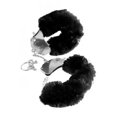 FETISH FANTASY FURRY CUFFS - BLACK - HANDBOJOR