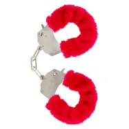 FURRY FUN CUFFS RED PLUSH
