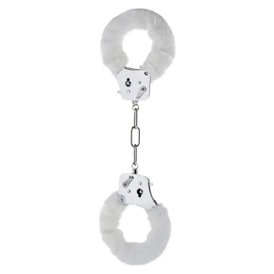FURRY FUN CUFFS WHITE PLUSH
