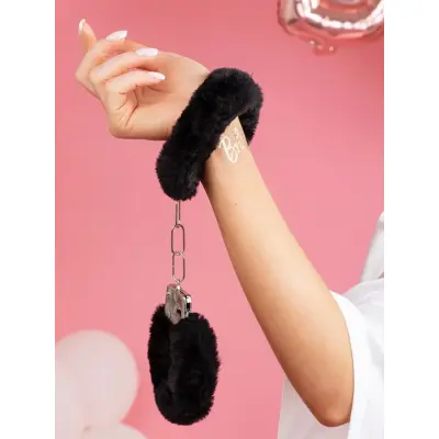 Furry Handcuffs Black