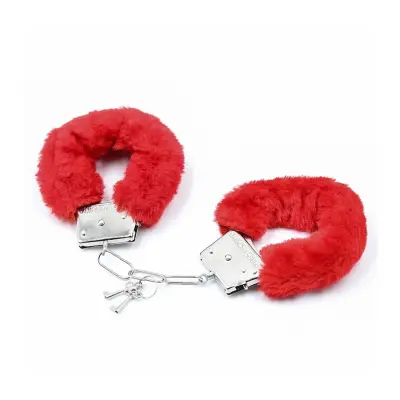 Furry Handcuffs - flera färger - Röd