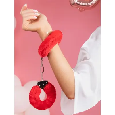 Furry Handcuffs Red