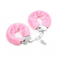 Furry Metal Handcuffs – flera färger - Rosa