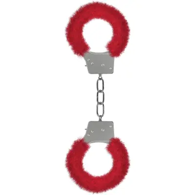 Ouch!: Beginner's Furry Handcuffs, röd