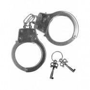 Ouch!: Metal Hand Cuffs, silver