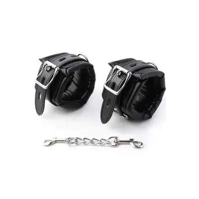 Padded Adjustable Handcuffs Black