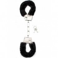 Shots Toys: Furry Handcuffs, svart