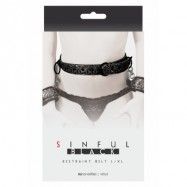 SINFUL RESTRAINT BELT L/XL BLACK KOPPEL