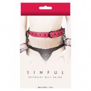 SINFUL RESTRAINT BELT Small/Medium PINK KOPPEL