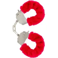 Toy Joy: Furry Fun Cuffs Plush, röd