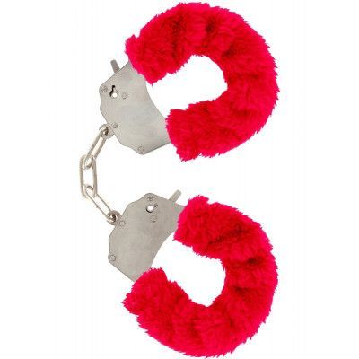 Toy Joy: Furry Fun Cuffs Plush, röd