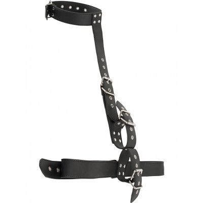 Vegan Fetish: Neck Restraint with Handcuffs