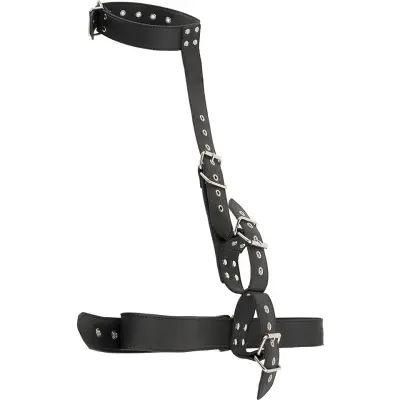 Vegan Fetish: Neck Restraint with Handcuffs