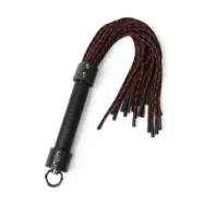 Hidden Desire Genuine Leather Knot Flogger BLACK