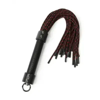 Hidden Desire Genuine Leather Knot Flogger BLACK
