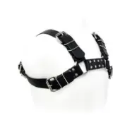 Leather Body Black Bull Dog Harness