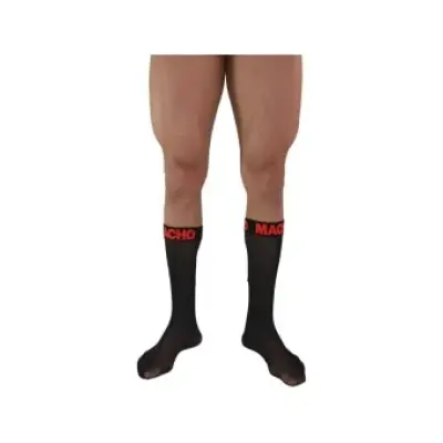 Macho Thin Socks One Size Black/Red