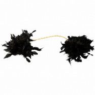 Maison Close Feather Cuffs - Black