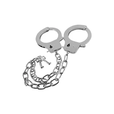Metal Handcuffs Long Chain