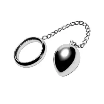 Metal Hard Cock Ring 45Mm + Chain With Metal Ball
