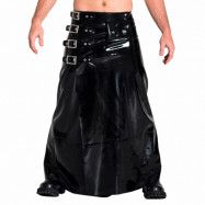 Mister B Rubber Buckle Skirt Lång   - Svart - S