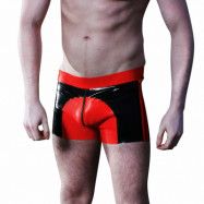 Mister B Rubber Shorts Red Saddle   - Röd - S