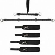 obaie Dubbel Spreader Bar Bondage Set - Svart