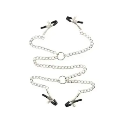 Ohmama Fetish 4 Nipple Clamps With Chains