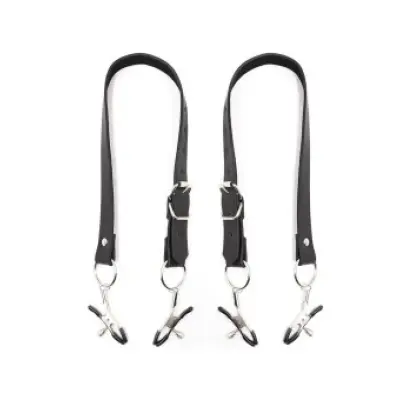 Ohmama Fetish Clitoris Clamps With Leg Straps