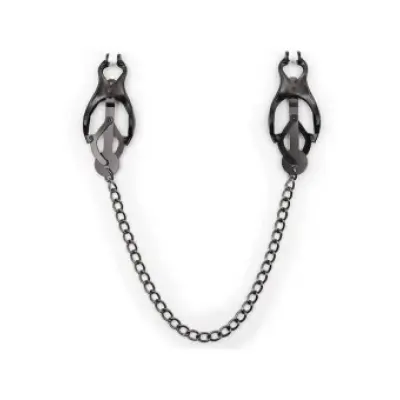 Ohmama Fetish Japanese Nipple Clamps With Black Chain