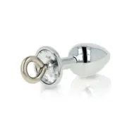 Ohmama Fetish Metal Butt Plug With Ring