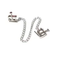 Ohmama Fetish Metal Screw Clamps With Chain
