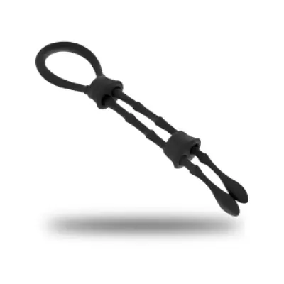 Ohmama Fetish Silicone Cord-Cock And Testicles Ring