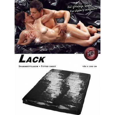 Orion Fetish Collection: Vinyl-dra-på-lakan, 160x200 cm, svart