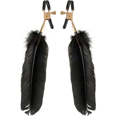 Pipedream Fetish Fantasy: Fantasy Feather Clamps, gold