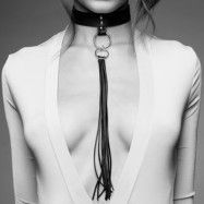 Bijoux Indiscrets Maze Tassel Choker Black