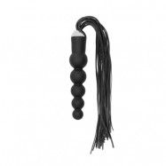 Black Whip with Curved Silicone Dildo