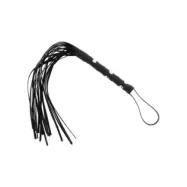 Hidden Desire Short Studded Flogger Whip Black
