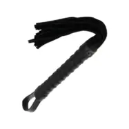Darkness Black Bondage Whip With Leather Handle