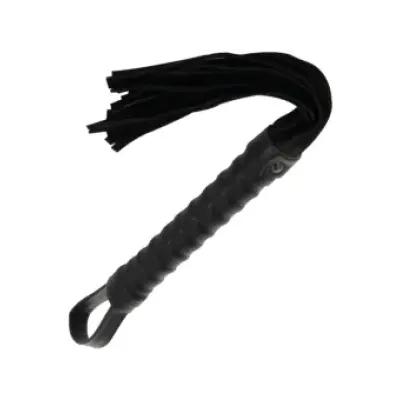 Darkness Black Bondage Whip With Leather Handle