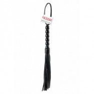 FETISH FANTASY BEADED CAT-O-NINE TAILS BLACK - PISKA