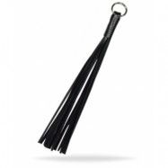 Finger Leather Whip Black