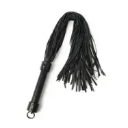 Hidden Desire Genuine Leather Whip 75cm BLACK