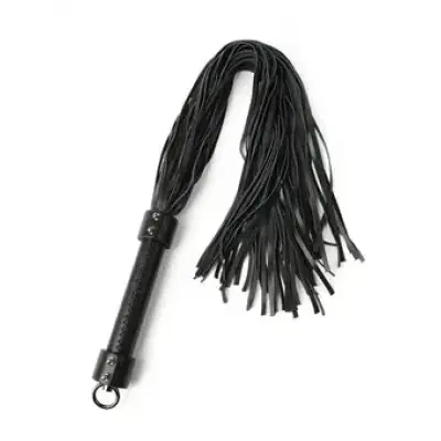 Hidden Desire Genuine Leather Whip 75cm BLACK
