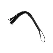 Hidden Desire Long Beaded Flogger Whip Black