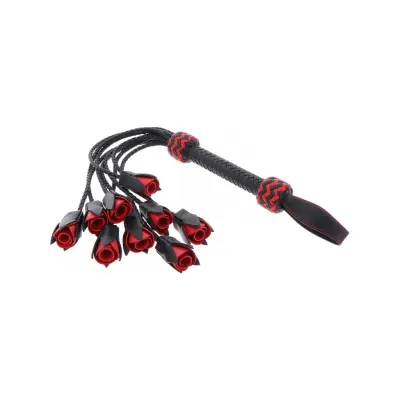 Hidden Desire Masters: Real Leather Roses Whip