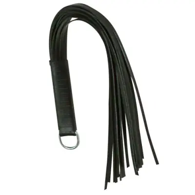 Läderpiska, Svart - 44 cm