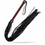 Leather Whip Black And Red